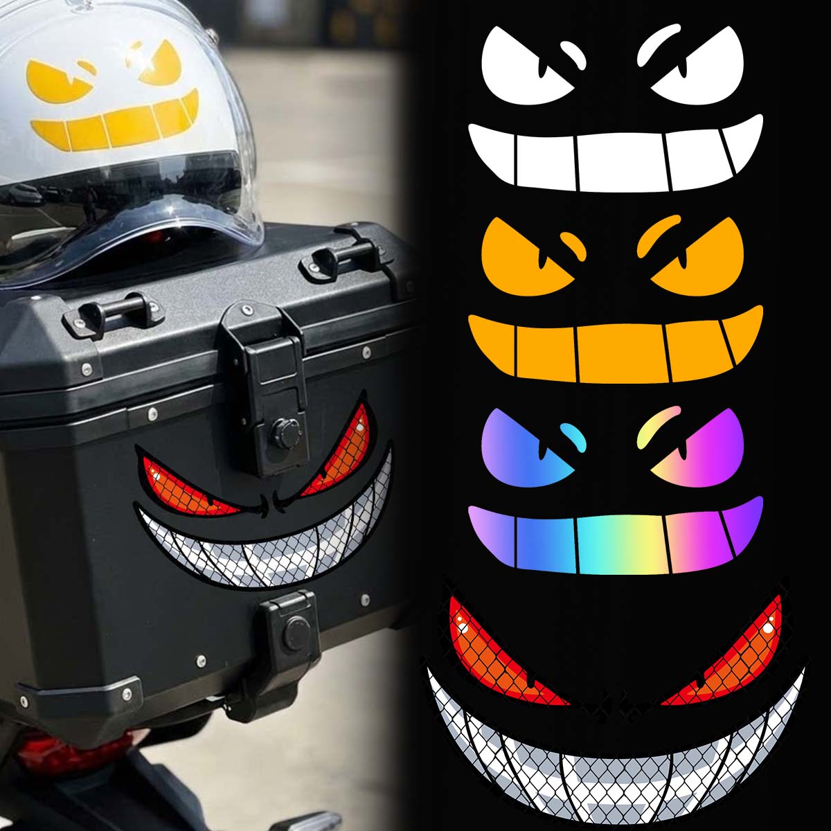 Scooter Helmet Set - JDM شيطان عيون Gengar ملصقات دراجة