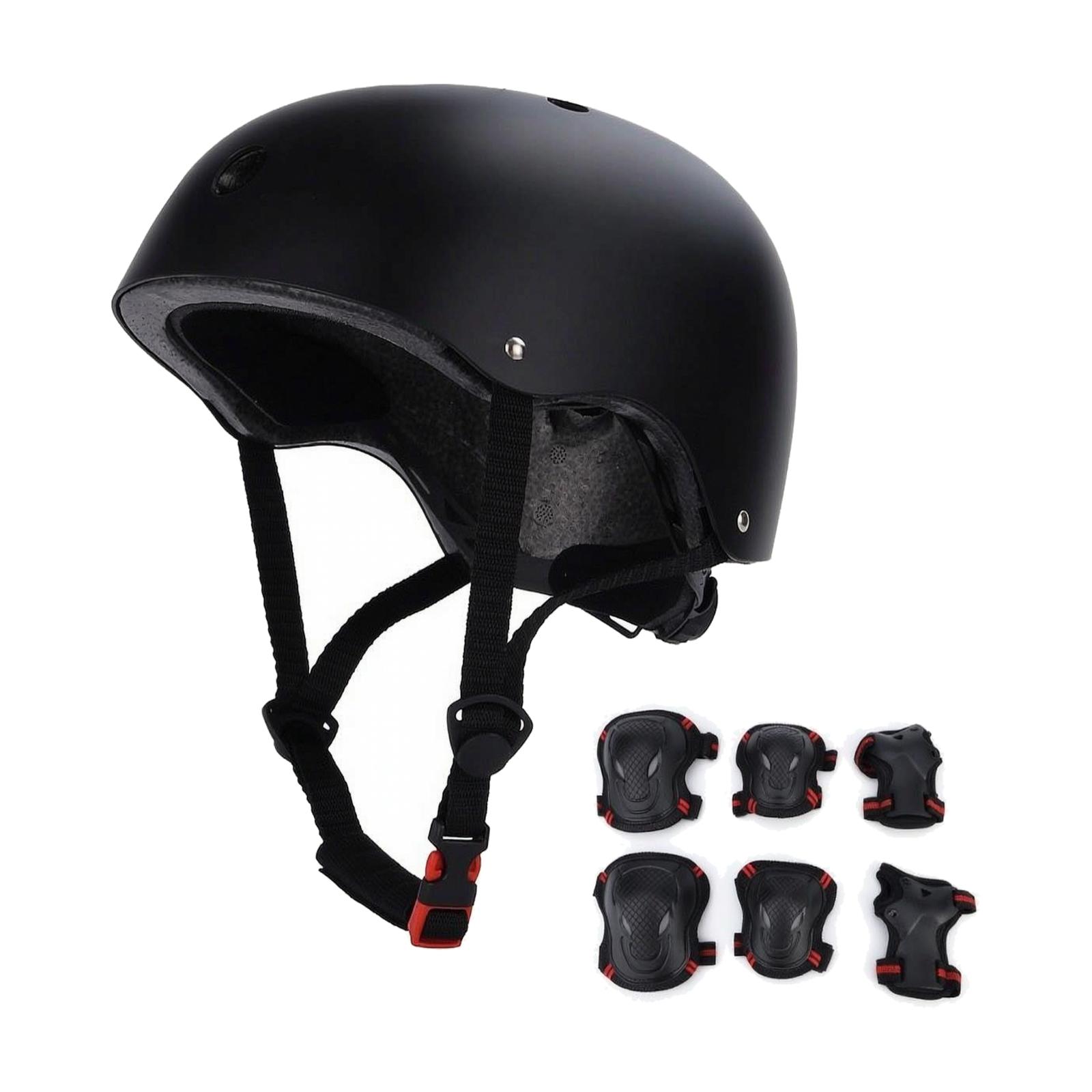 Scooter Helmet Set - خوذة رياضية متعددة الاستخدامات باللون الأسود