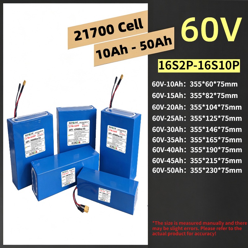 60V 30Ah 21700 Battery Pack - حزمة بطارية ليثيوم 60 فولت 21700