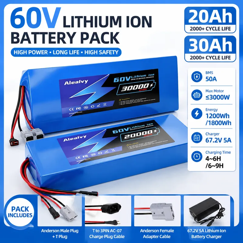 60V 30Ah 21700 Battery Pack - حزمة بطارية ليثيوم 21700 بجهد 60