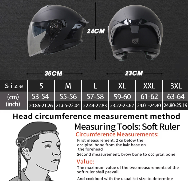 خوذة دراجة نارية مفتوحة الوجه  - مراجعة Scooter Helmet Set وسعره