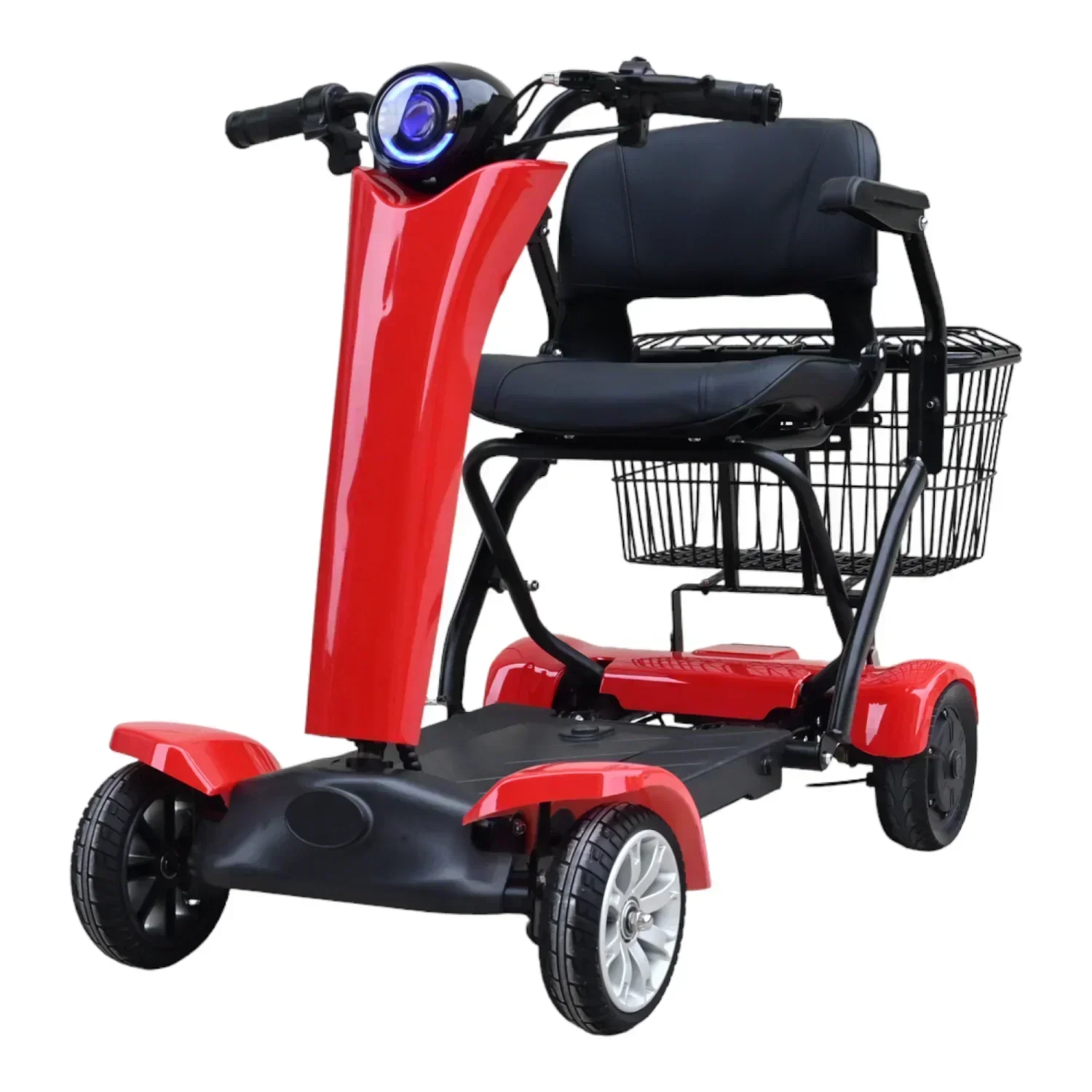 جديد 4-عجلات التلقائي للطي الم - مراجعة Folding Electric Scooter وسعره