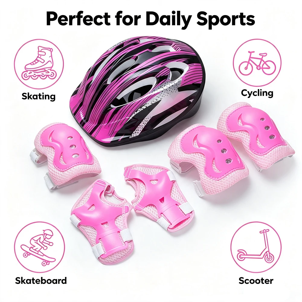 مجموعة خوذة دراجة للأطفال مكون - مراجعة Scooter Helmet Set وسعره